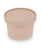 Контейнер бумажный супница 400мл d-100 крафт OSQ ROUND BOWL (крышка 461220,465264, 465110) 30/600