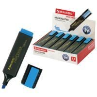 Текстмаркер голубой 1-5 мм скошенный наконечник BRAUBERG ORIGINAL 1/12/576 