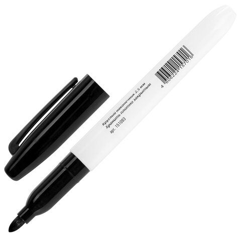 Маркер для доски НАБОР 4шт 2-5мм тонкий корпус круглый наконечник STAFF 1/36/288