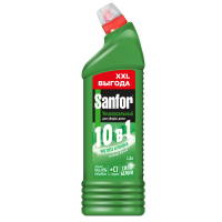 Средство жидкое 1500мл чистящее Санфор-гель 10 в 1 Зеленое яблоко 1/6 Средство жидкое 1500мл чистящее Санфор-гель 10 в 1 Зеленое яблоко 1/6