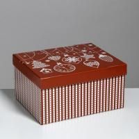 НГ Подарочная коробка 31х25х16см Яркий праздник 1/38