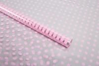 Ролик 70см х8м пленка полипропилен с рисунком Бисер розовый 1/10 