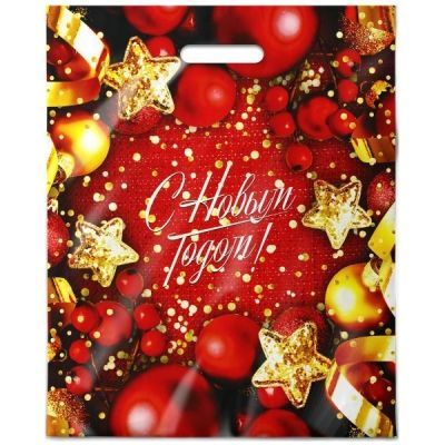 НГ Пакет с вырубной ручкой (38х47)-60 Конфетти 50/500 НГ Пакет с вырубной ручкой (38х47)-60 Конфетти 50/500