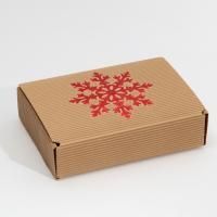НГ Подарочная коробка 21х15х5 складная рифленая В новый год 1/1 НГ Подарочная коробка 21х15х5 складная рифленая В новый год 1/1