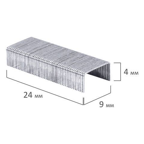 Скобы №10 1000шт BRAUBERG 1/10/600