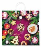 НГ Пакет с пластмассовыми ручками (37х34)-80 Печенье 10/100