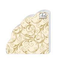 Салфетки 3-сл d 32 см  Rondo Очарование на кремовом (12) 1/15