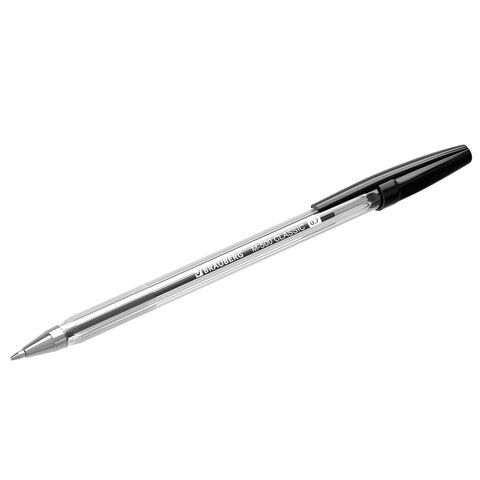 Ручка шариковая черная узел 1мм линия письма 0,35мм BRAUBERG 1/50 (клиент)