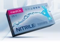 Перчатки смотровые нитриловые неопудренные NITRILE OPTIMA голубые L 50/1000
