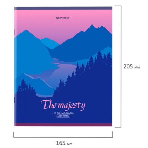 Тетрадь 48л А5  клетка обложка картон Majesty BRAUBERG 1/10/100