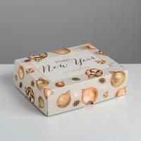 НГ Подарочная коробка 20х17х6см картон Happy new Year 1/5 НГ Подарочная коробка 20х17х6см картон Happy new Year 1/5