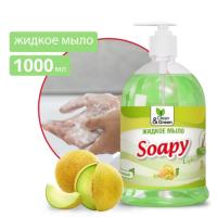 Мыло жидкое 1л с дозатором Soapy Light Зеленая дыня Clean&Green 1/6