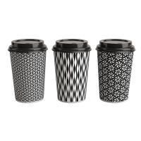 Стакан бумажный для горячего 350мл d-90 Паттерн МИКС 50/800