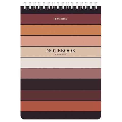 Блокнот А5 (146х205мм) 60л гребень, картон, клетка BRAUBERG Classic 1/4/80