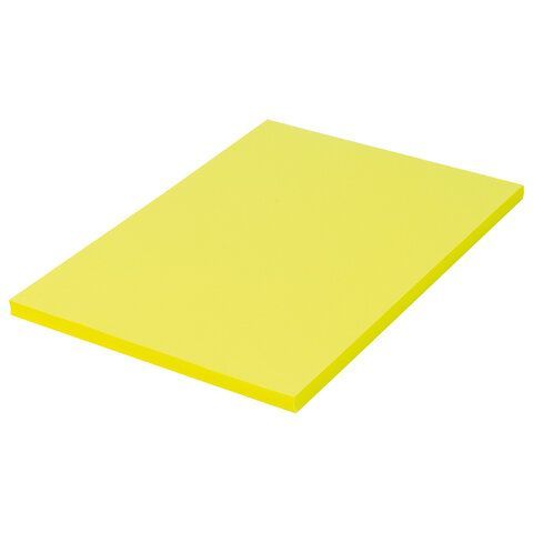 Бумага А4 100л 80г/м2 желтая медиум BRAUBERG 1/10