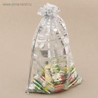 НГ Подарочный мешок текстильный ОРГАНЗА Волшебного Нового года! 20х30см 1/20