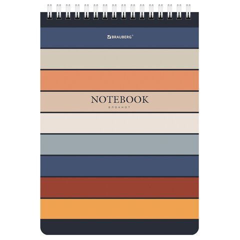 Блокнот А5 (146х205мм) 60л гребень, картон, клетка BRAUBERG Classic 1/4/80