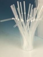 Трубочки для коктейля 210х5 с гофрой прозрачные (250шт) 1/48