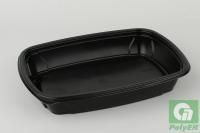 Ланч-бокс ПП 1-сек К-230х170х37мм 700мл черный ПолиЭР ПОС47913 50/100