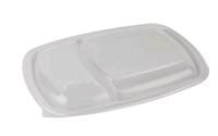 Крышка для ланч-бокса ПП 230х170х22 К-230-К-2 2-секционная прозрачная ПолиЭр 50/300